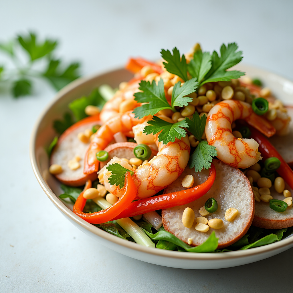 Gỏi củ hũ dừa tôm thịt