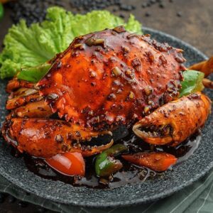Cua gạch - cua thịt - ghẹ sốt tiêu đen / lẩu bầu