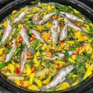 Lẩu cá linh non hoa điên điển