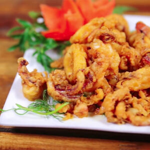 Mực lá cháy tỏi